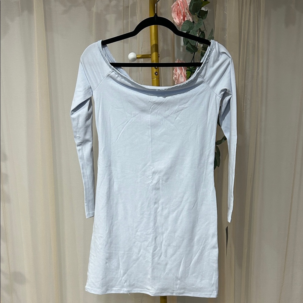 Wild Fable Sky Blue Long Sleeve Mini Dress